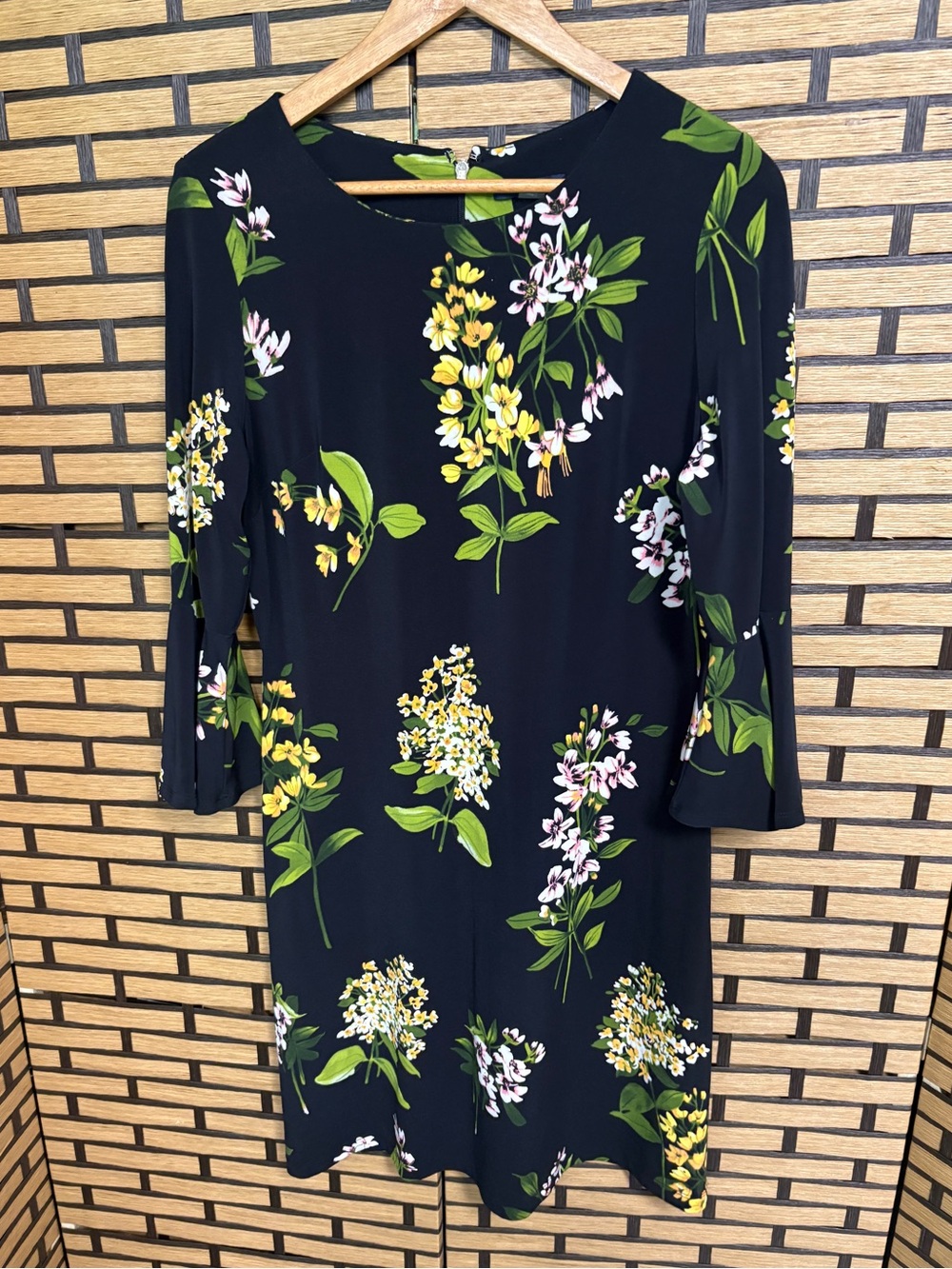 Tommy Hilfiger black floral dress size 10